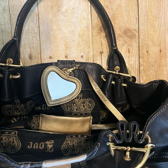 Juicy Couture Vintage Y2K Black Leather Handbag - Picture 14 of 16